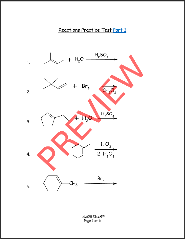 Reactions Practice Test (Pt. 1)