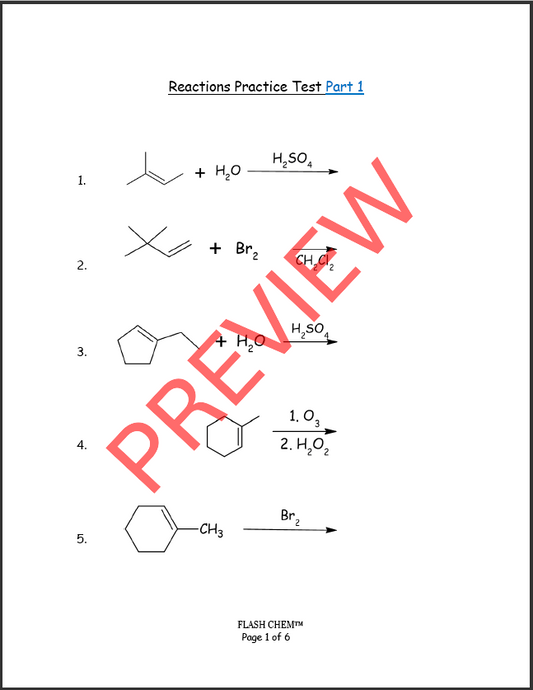 Reactions Practice Test (Pt. 1)